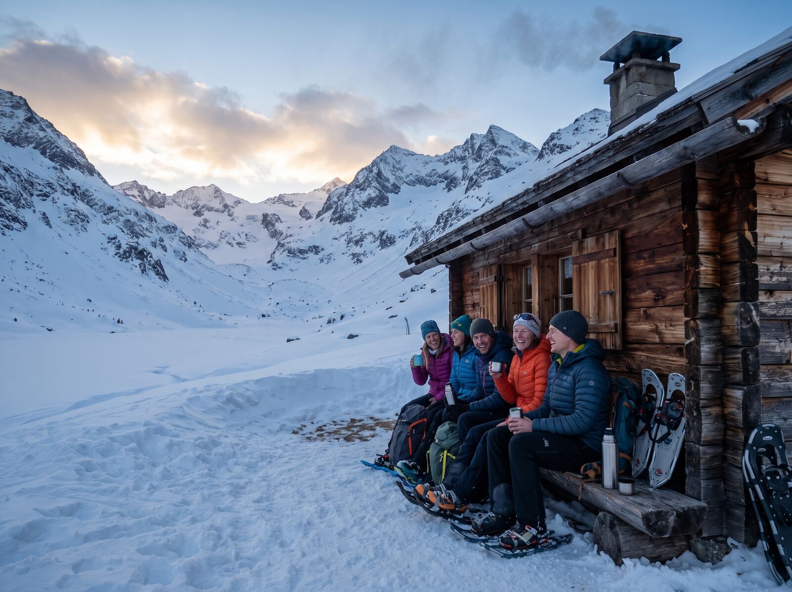 schneeschuhwandern Atmosphäre