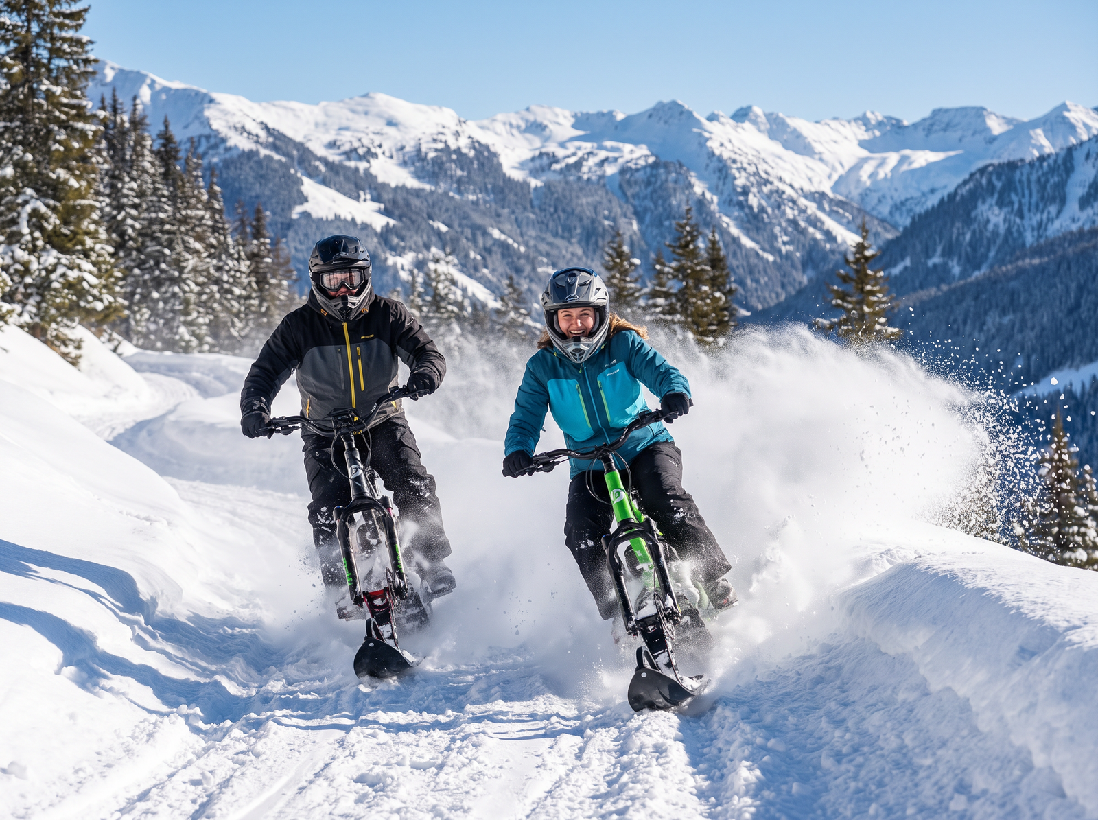 snowbike Atmosphäre