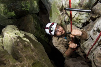 caving
